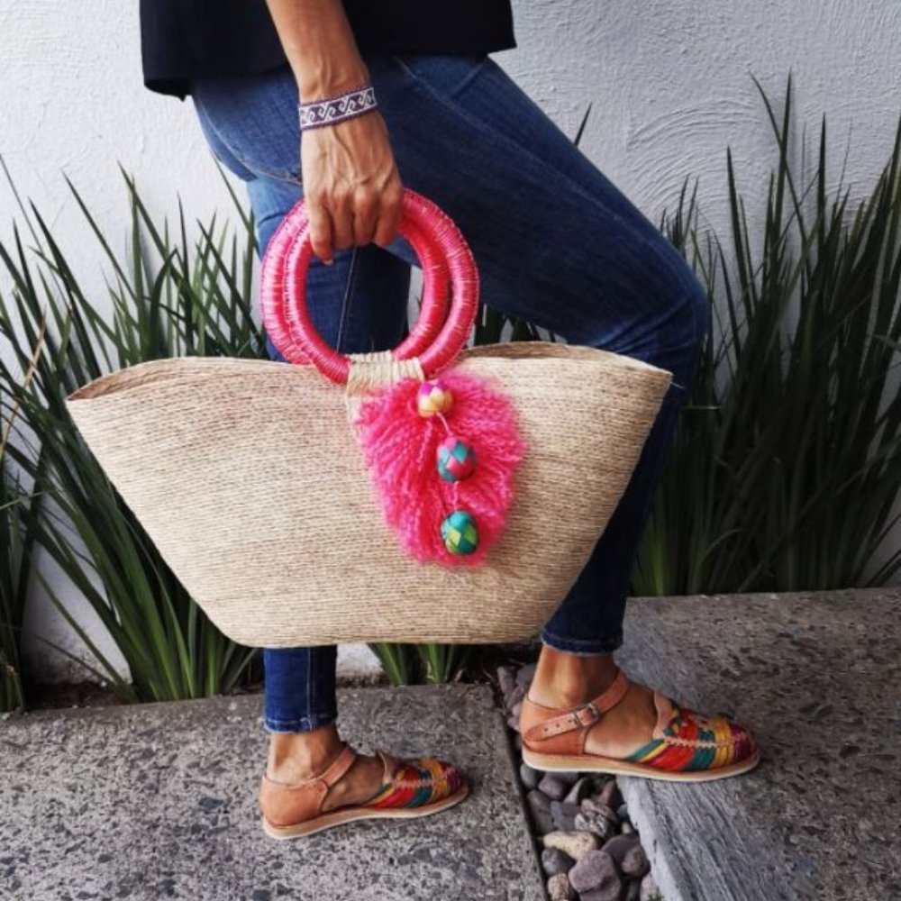 Colorful Handmade Mexican Tote Bag